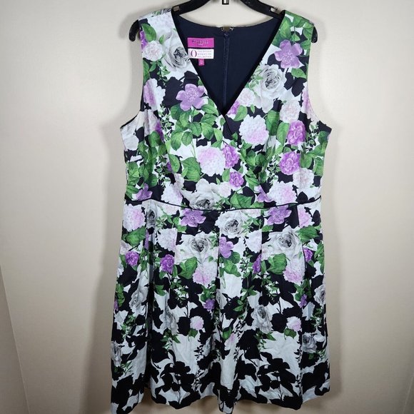Talbots Dresses & Skirts - Talbots Dress Womens 16 Multicolor Floral Sleeveless V Neck A Line Wedding Party